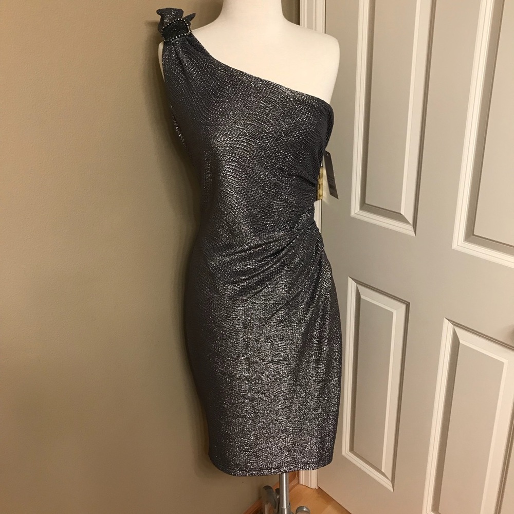 NWT Gunmetal Party Cocktail Dress